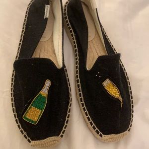 Soludos espadrilles black with champagne